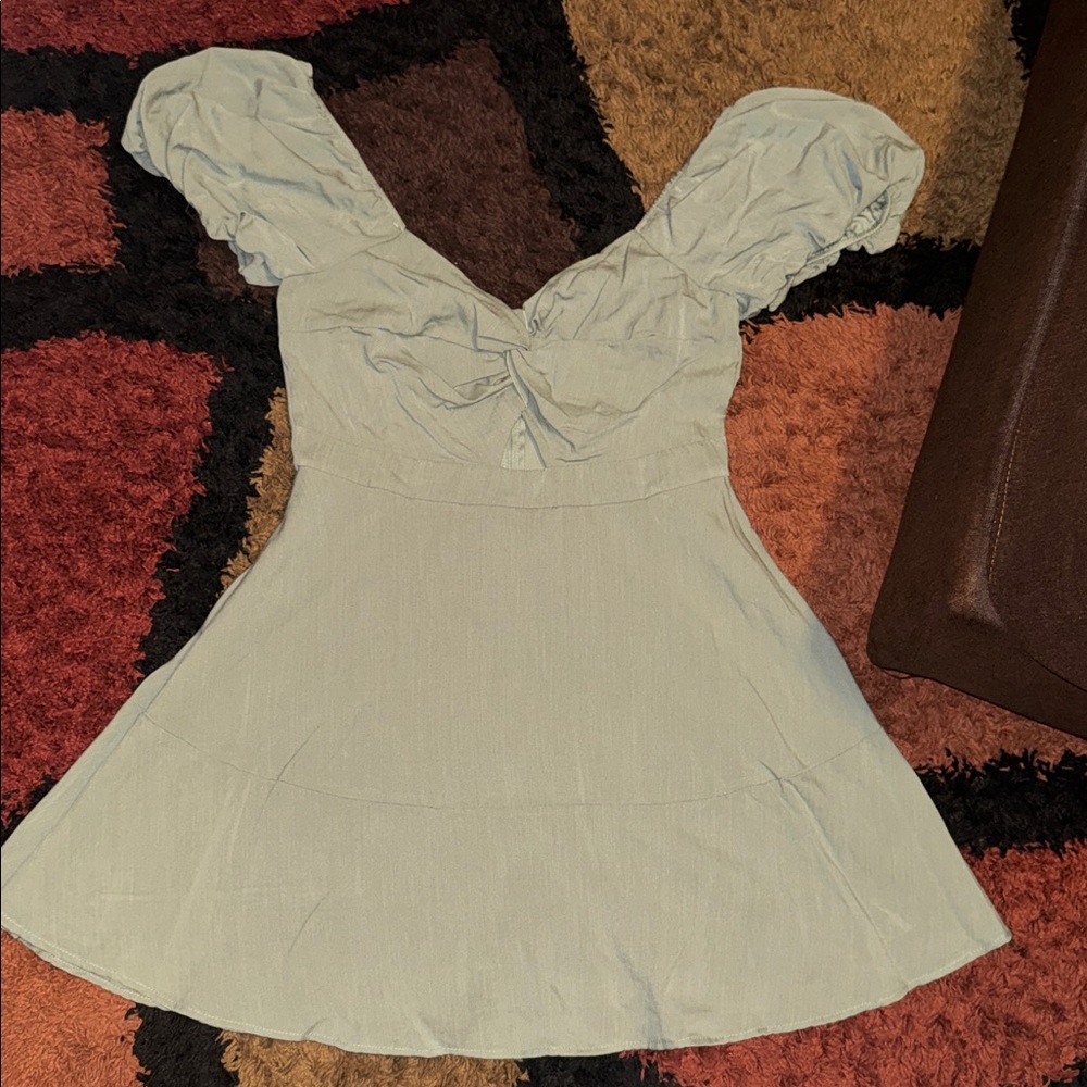 Light sage green Short Sleeve Dress